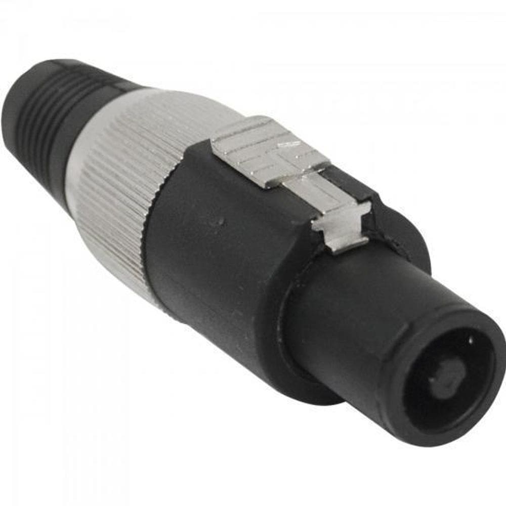 Conector Speakon De Linha Macho 4 Polos Pgsp0004 Preto/Cinz