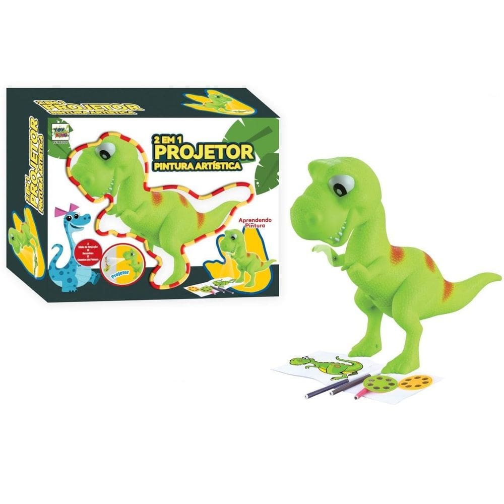 Brinquedo Dinossauro Projetor De Imagens Educativo Desenhar