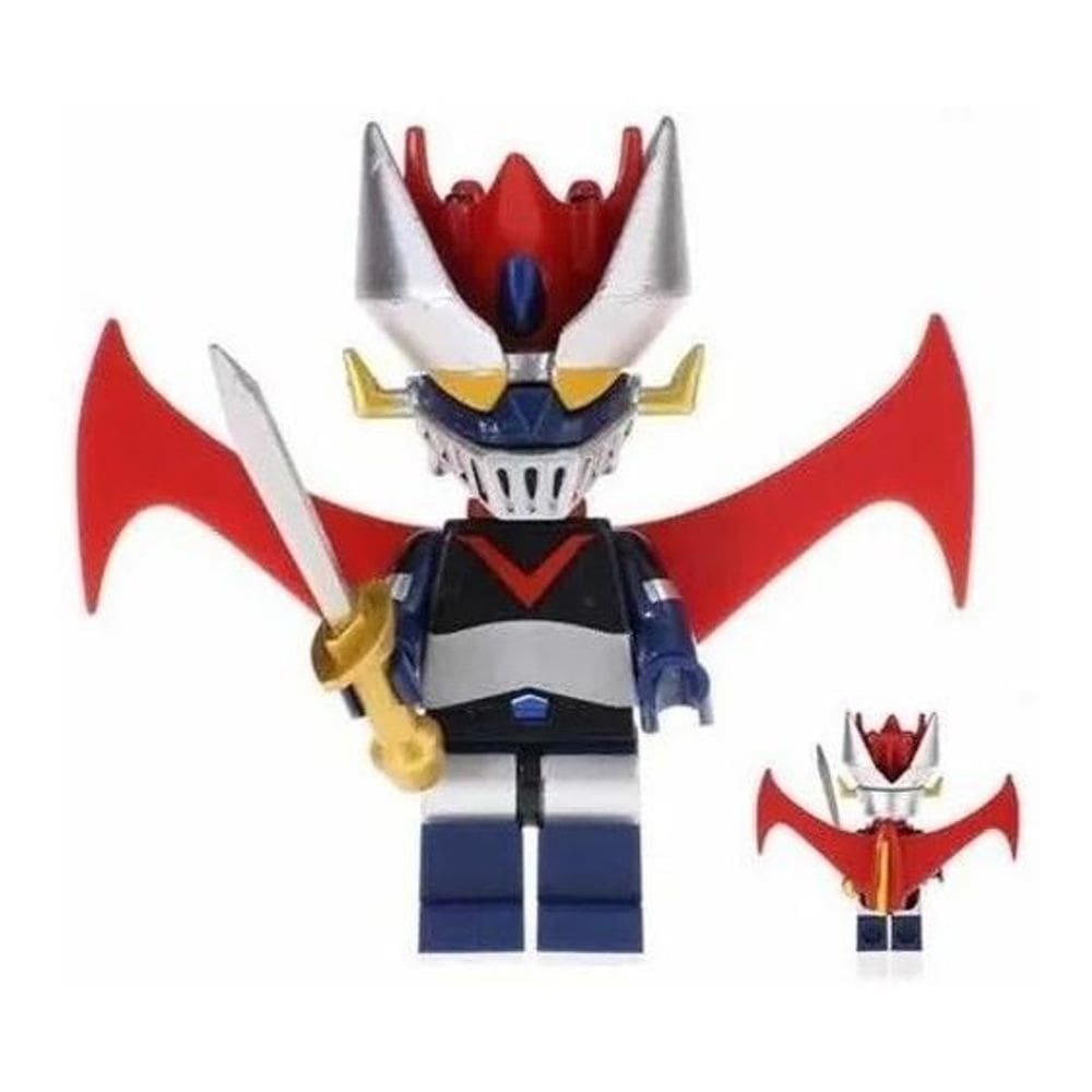 Boneco Blocos De Montar Robô Mazinkaiser V