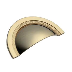 Puxador De Gaveta Sobrepor Zen Concha Shell Gold