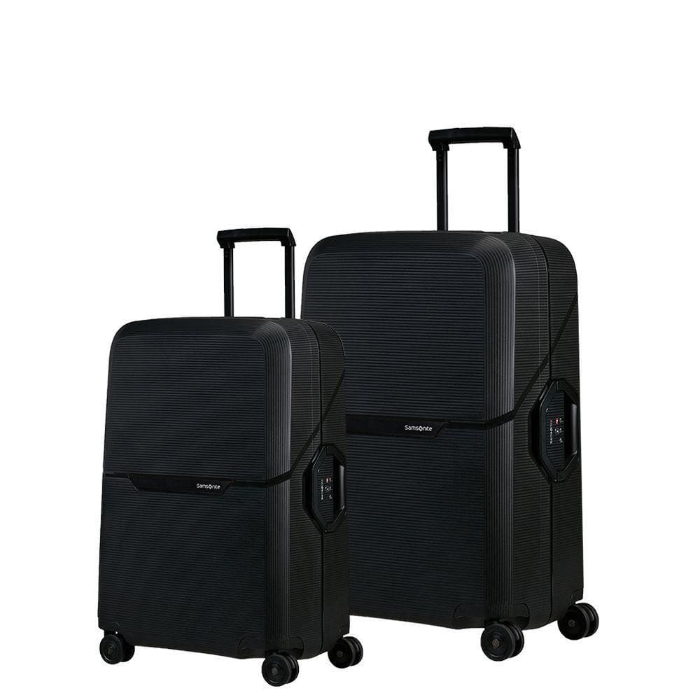 Conjunto De Malas Magnum Eco Samsonite Polipropileno Cadeado Tsa 4 Rodas Duplas Preto P-m