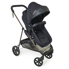 Carrinho De Bebê Para Passeio Galzerano Napoli De 0 Meses Até 15kg Preto Com Cobre