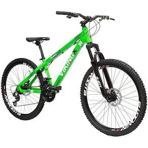 Bicicleta Viking X Tuff30 Freeride Aro 26 Freio A Disco 21 Velocidades Cambios Shimano Vermelho Aro Branco- Vikingx