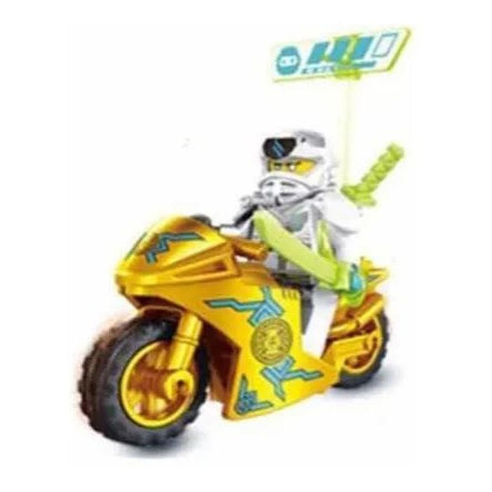 Blocos De Montar Moto Dourada Ninja Go Zane Ninjago