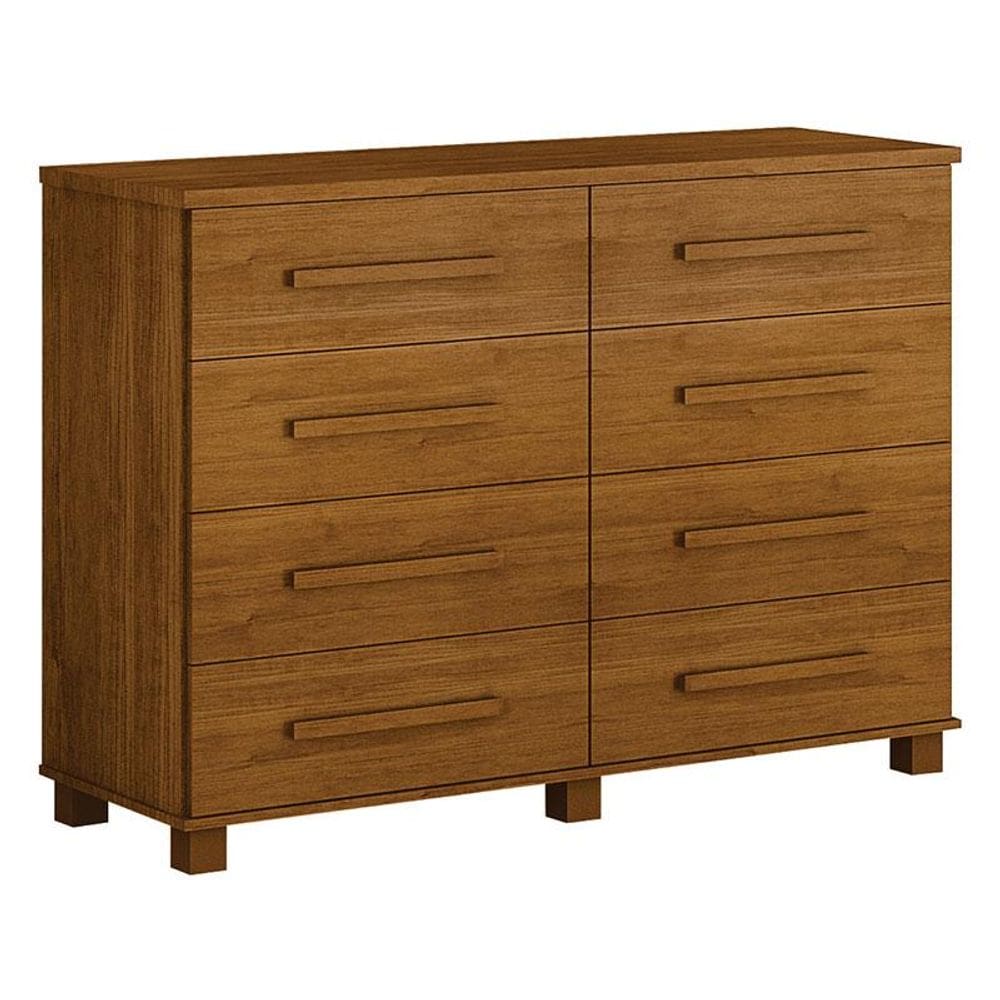 Cômoda San Marino 8 Gavetas Cinamomo - Leifer Móveis