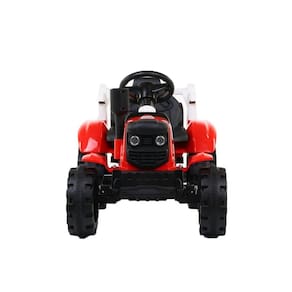 Trator com Caçamba Carro Elétrico 12V Bang Toys Truck - Vermelho
