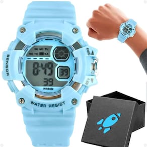 Relogio Digital Infantil Menino Criança Silicone + Caixa