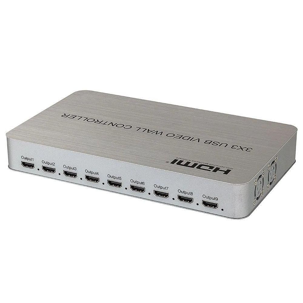Video Wall 3X3, 4K, 9 Telas, Usb, Hdmi Gerenciável