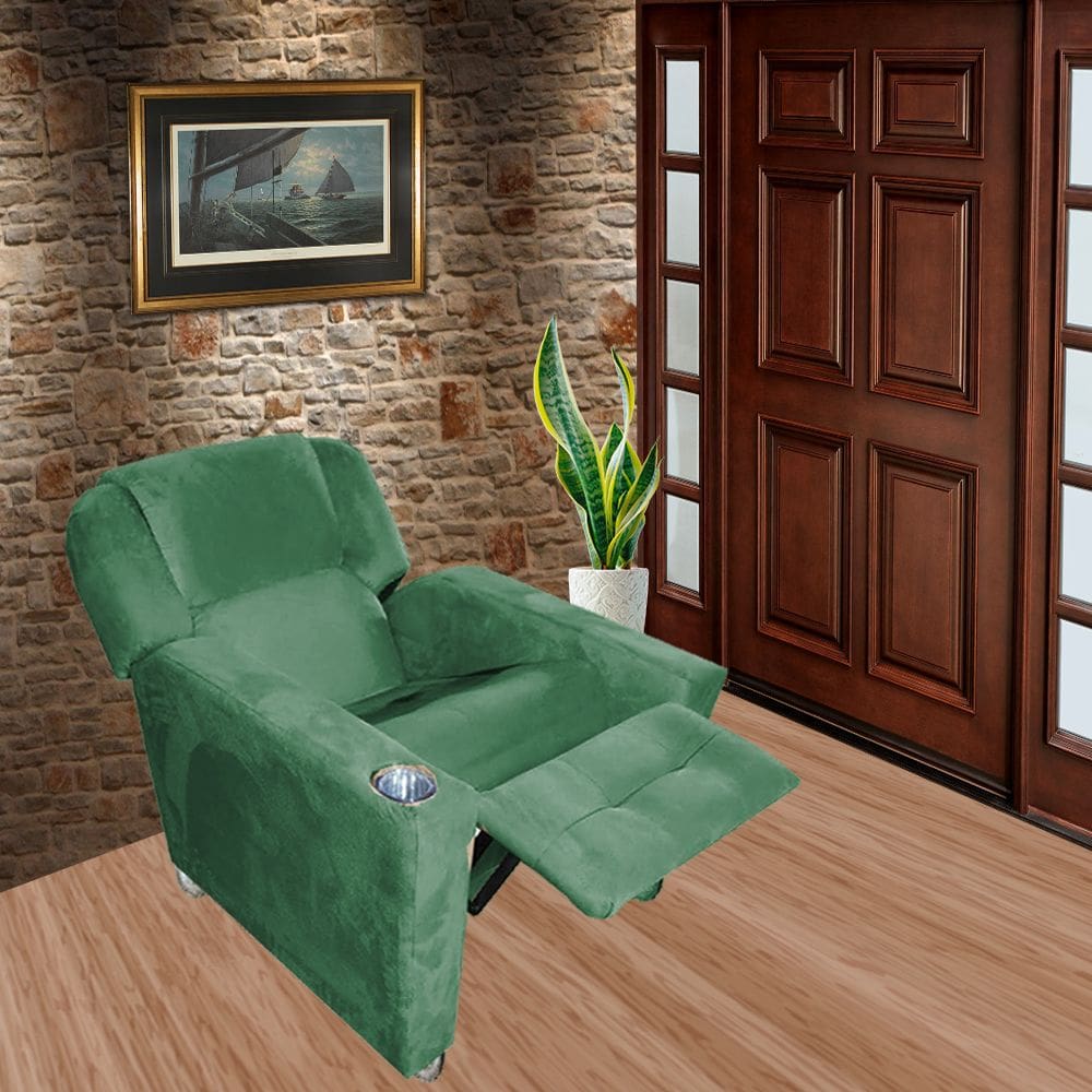Poltrona do Papai Reclinável 3 Posições Texas C/ Porta Copo Verde