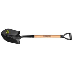 Pa De Bico Tramontina Em Aço Com Cabo De Madeira 71 Cm Com Empunhadura Plastica Reta Ergonomica