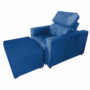 Poltrona Sofa Amamentação Retrátil e Reclinável Veneza + Puff Bella Marinho