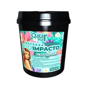 Máscara Alto Impacto Qatar Hair Carvão Ativado Top 500Gr