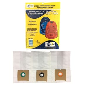Saco Descartável Para Aspirador De Pó Triton 1300 / 1400 3un