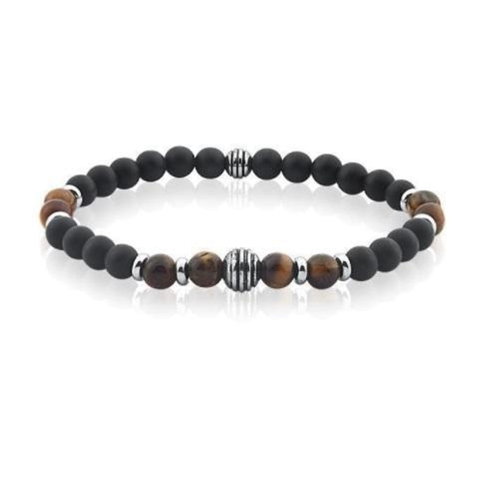Pulseira Masculina Pedras Negras