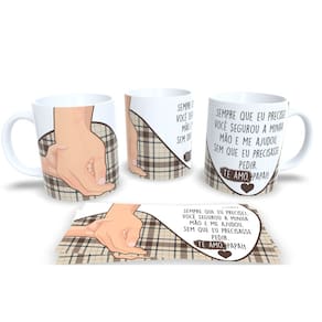 Canecas de Porcelana Personalizadas Dia dos Pais