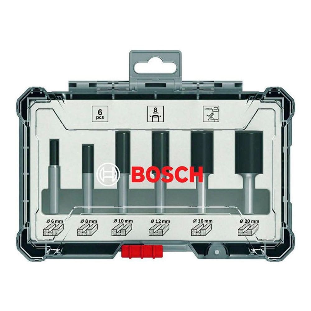 Jogo 6 Fresas Retas Standard Encaixe 6Mm Bosch