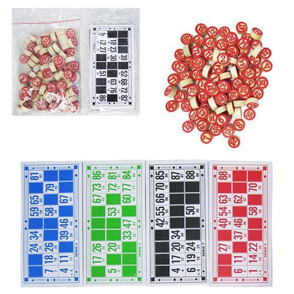 Bingo Recreativo 48 Cartelas 90 Pedras Madeira | Colorido