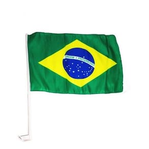Bandeira Brasil - Haste 43cm - Verde/Amarelo