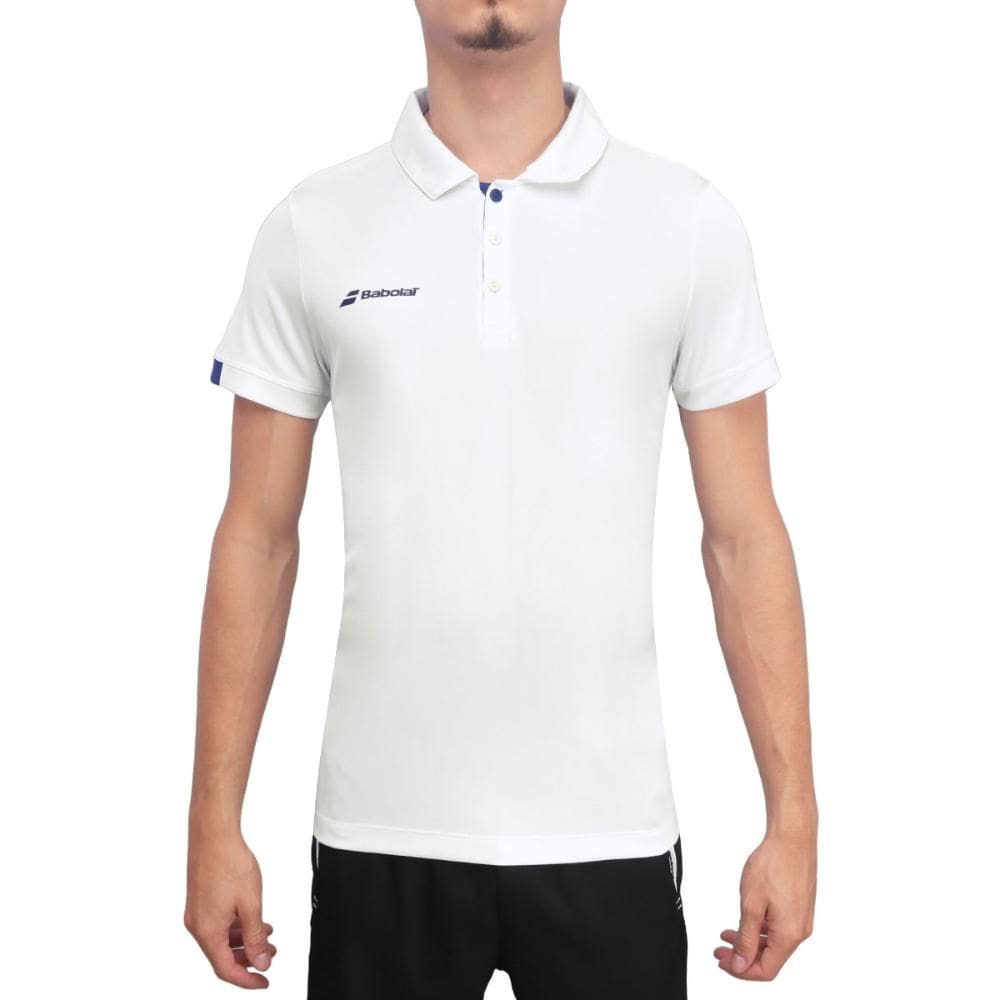 Camiseta Babolat Polo Play Branca e Azul