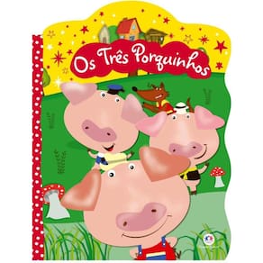 Livro Infantil Ilustrado Os Tres Porquinhos Recortado