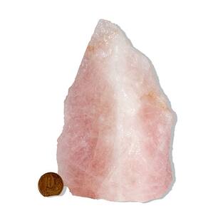 01 Cristal Rosa Pedra Pé Serrado 100 a 200g 5 a 10cm Tipo B
