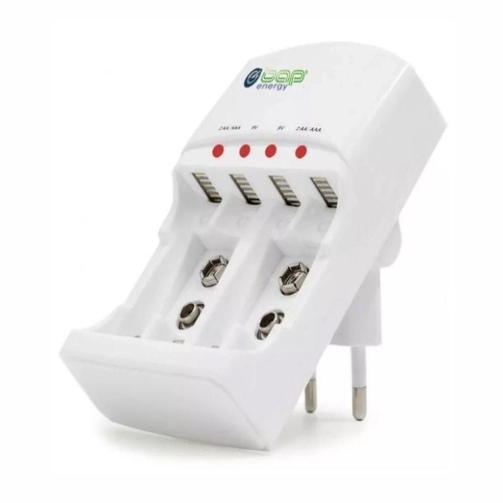 Carregador De Pilhas Bap Aa Aaa E Baterias 9V Bivolt