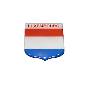Adesivo resinado em Escudo da bandeira de Luxemburgo