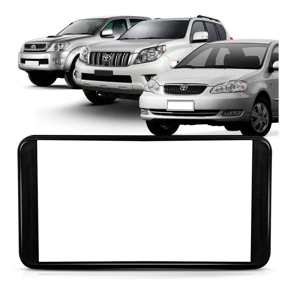 Moldura 2Din Fiamon  Corolla 03/07-Hillux 05/11- Prado-Preto