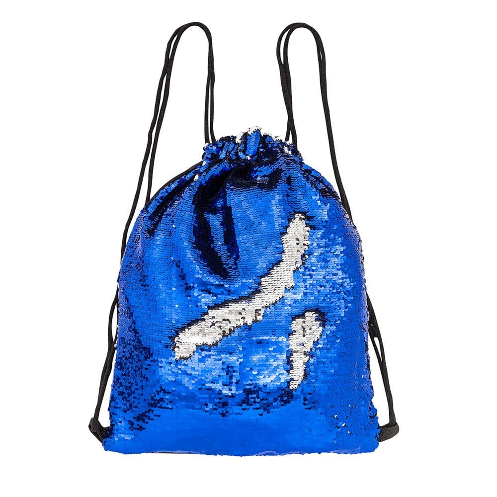 Mochila Lantejoula Reversível Dani Lessa Azul e Prateado