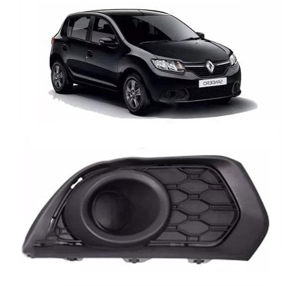 Grade Para-Choque Sandero 15 A 17 Sem Milha Preto Ld