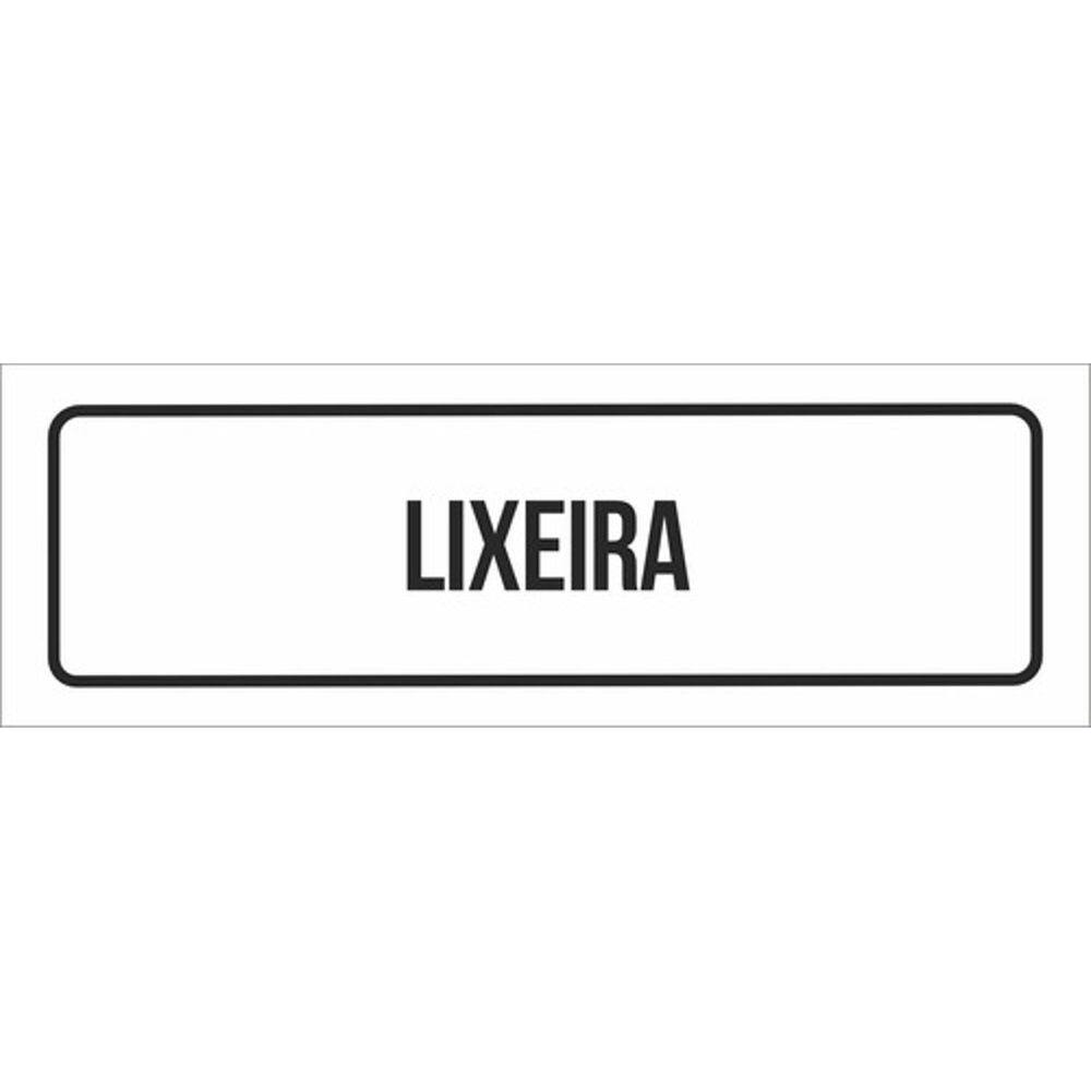Placa De Sinalização Setor - Lixeira  30X10