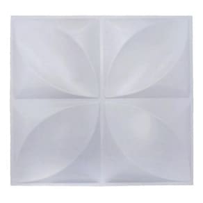 Kit 15 Placas Decorativas 3 D Pétalas Branco 50X50 Cm