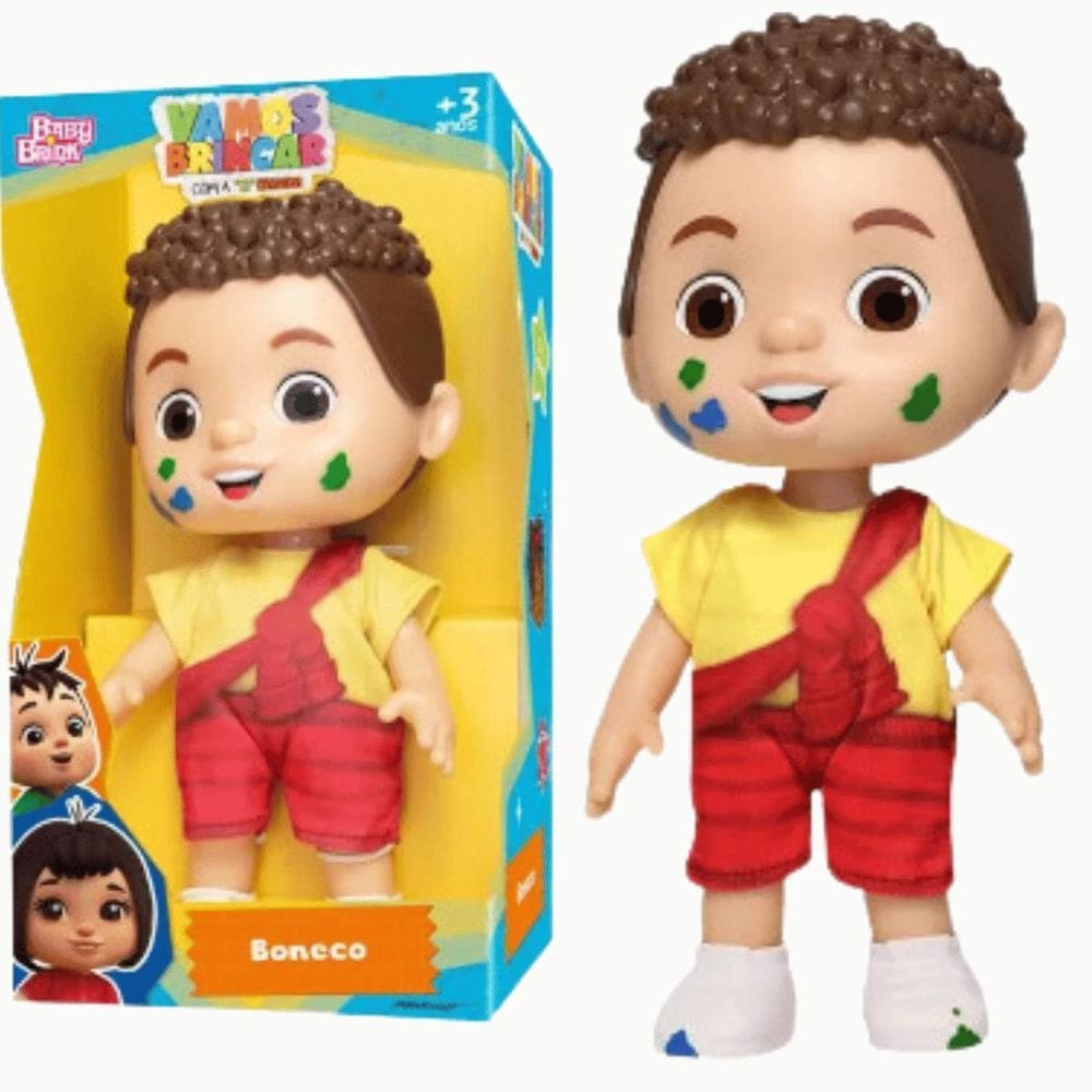 Boneco Cascão 30Cm Turma Da Mônica Vamos Brincar 3+Babybrink