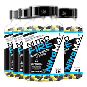 Kit 4 Nitro Fire Cafeína 420Mg 60Cps