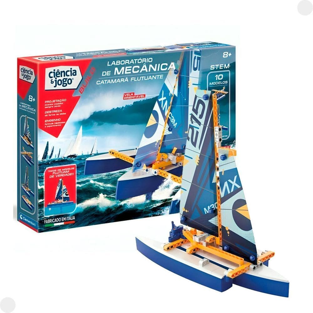 Laboratório Mecânica Barco Catamarã 10 Modelos F00883 - Fun