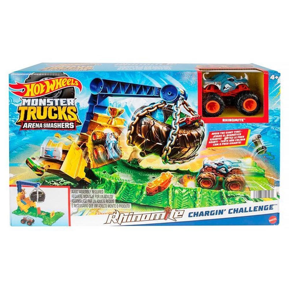 Pista Hot Wheels Arena Rhinomite Monster Trucks Htp18 Mattel