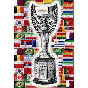 Quebra-cabeça Taça Jules Rimet 300 peças 40x29cm