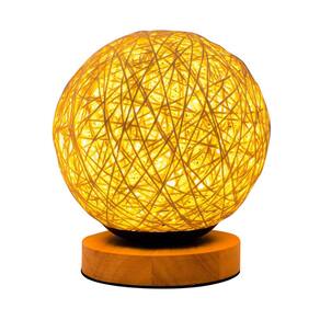 Luminária Bola Amarela 18X15X15Cm