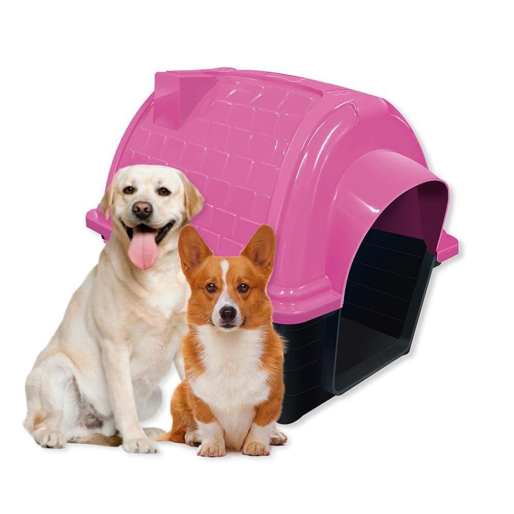 Casinha Pet Raças Médias Grandes N5 Iglu Cachorro Rosa
