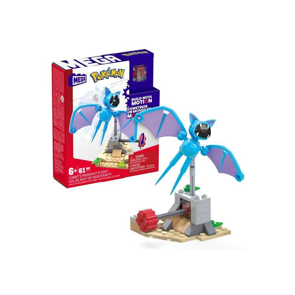 Pokémon Blocos Montar Voo Noturno Do Zubat Mega Construx 61