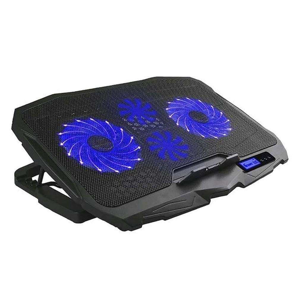 Cooler Notebook Warrior Gamer, Ventoinhas, LCD, Azul
