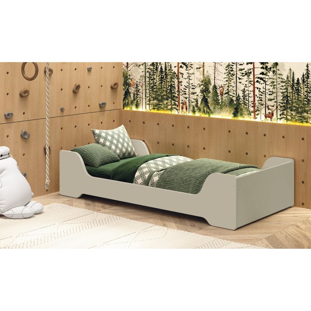 Cama Infantil Evolutiva Solteiro Zaki Areia Fosco