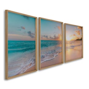 Quadro Decorativo Paisagem Praia, Mar e Pôr do Sol 60x90 para Sala, Casa de Praia, Lavabo Hanover