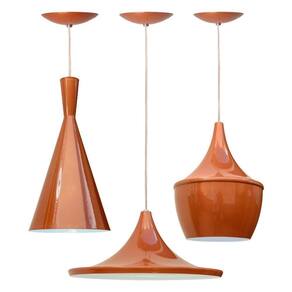 Pendente Trio Tom Dixon Cobre/Branco 36x16cm