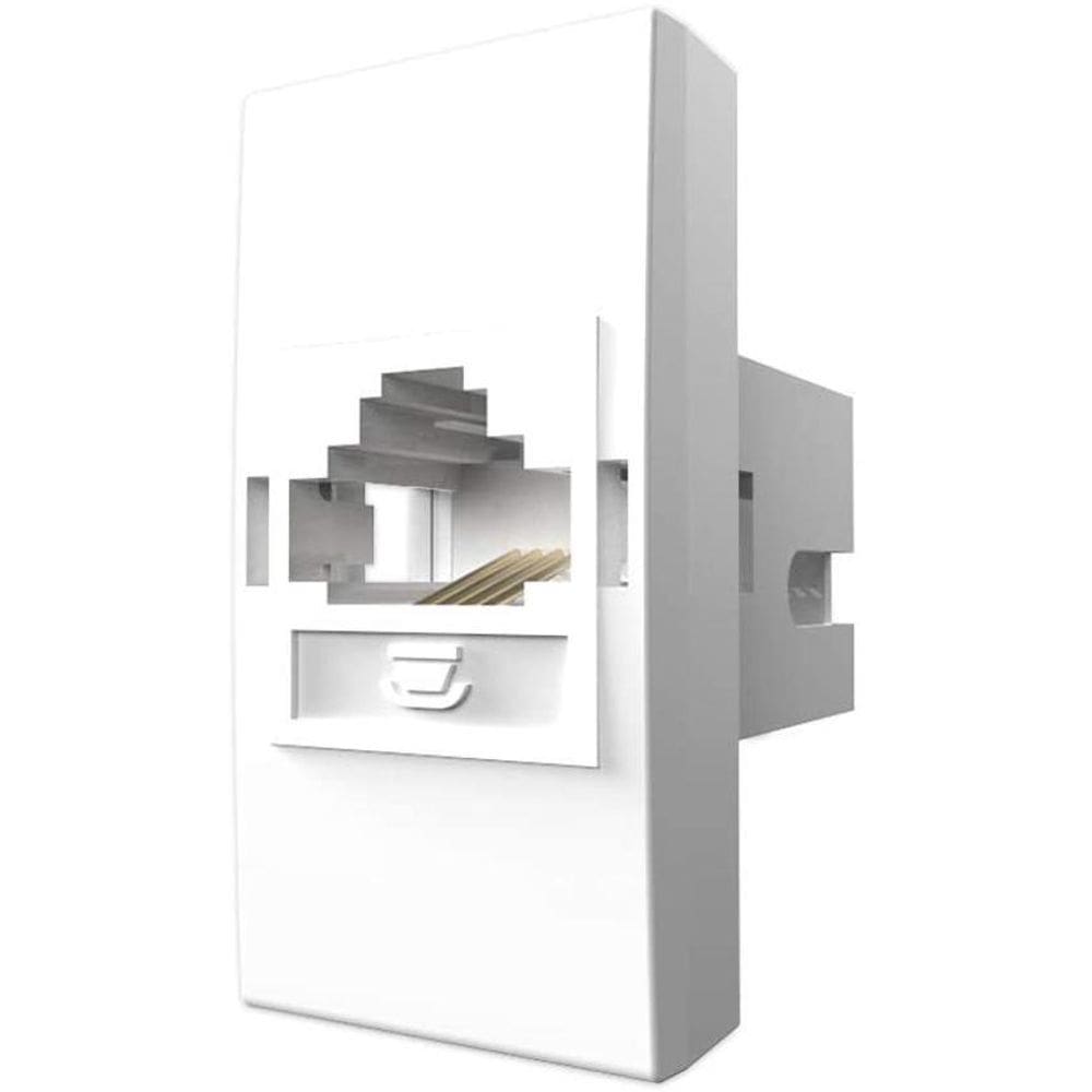 Módulo Tomada Rj11 4 Vias Branco Inova Pro 85023 Alumbra
