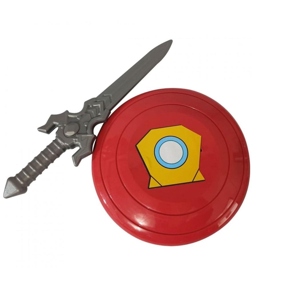 Kit Escudo E Espada Super Heroi Vermelho