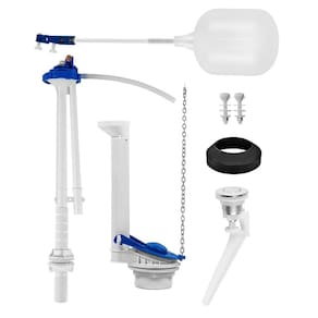 Mecanismo Completo Universal Simples com Acionamento Lateral Embutido Branco com Azul