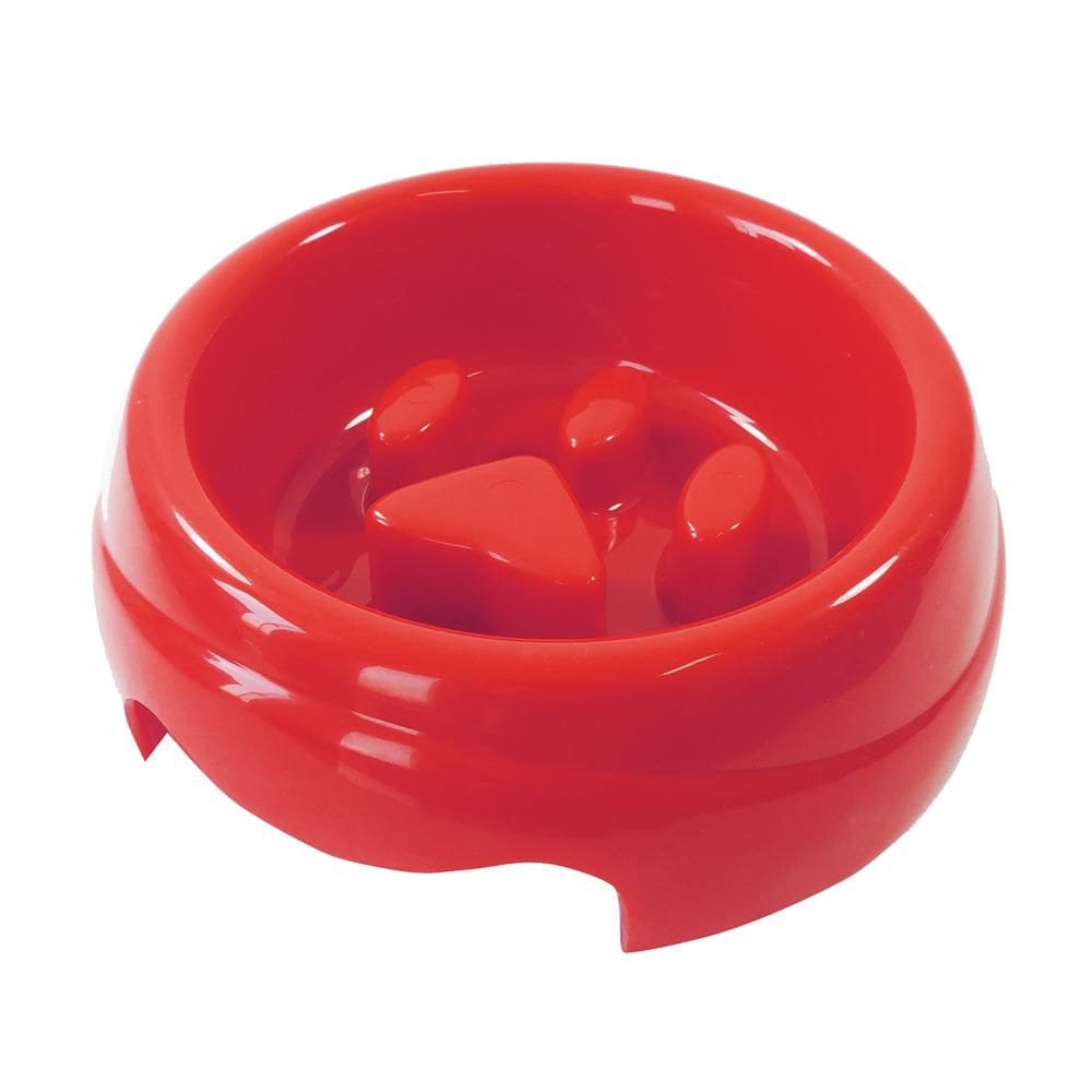 Comedouro plastico Coma melhor furacaopet  vermelho