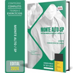 Apostila Prefeitura Monte Alto Sp 2024 Agente Comunitário