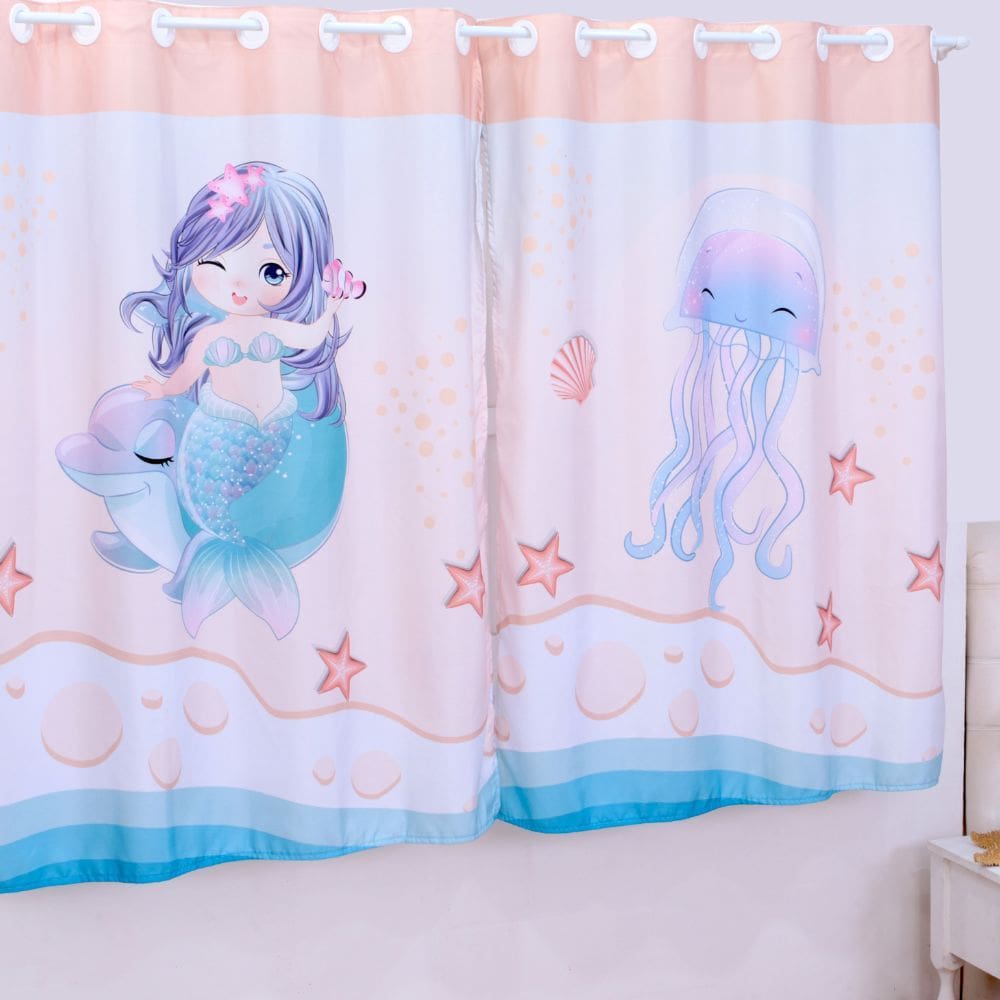 Cortina Infantil Para Janela 2,00m x 1.50m Mar